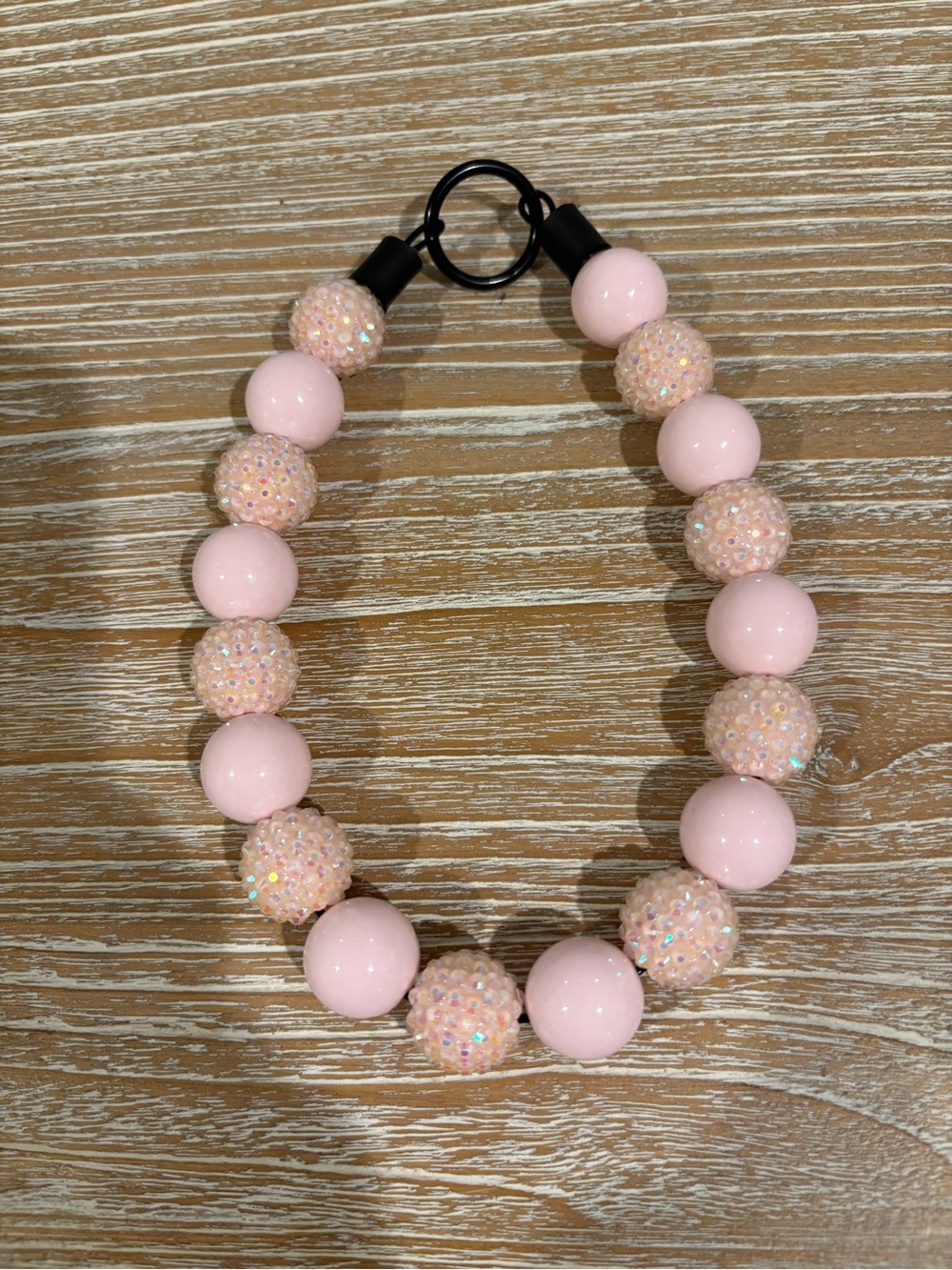 Pink Beaded Dog Collar